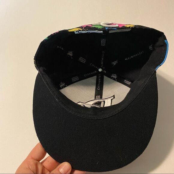 City Hunters Washington DC Embroidered Neon rainbow Baseball Cap Hat Fitted -S - Picture 3 of 6